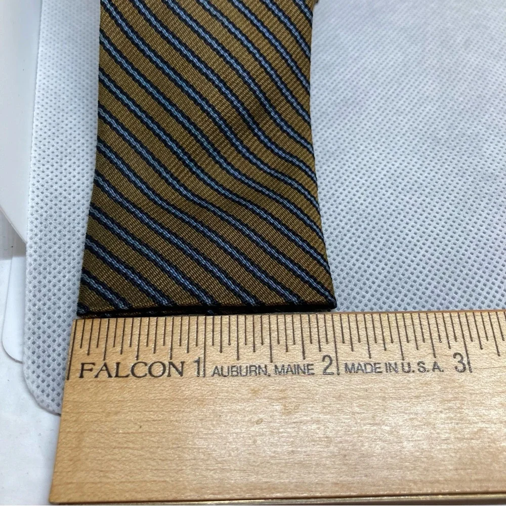 Vintage Haband Silk Square.Tip Skinny Repp Tie